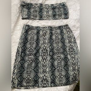 SHEIN two piece snake print set